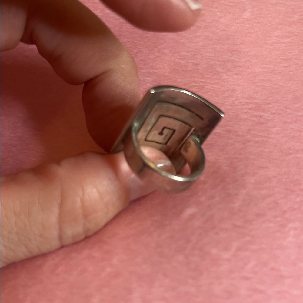 22# Silver Geometric Ring 925 - Picture 7 of 9